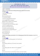 Đề thi học kì 2 Tiếng Anh 8 iLearn Smart World - Đề số 6